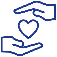 Icon Lichthof Ambulanter Pflegedienst - Hand mit Herz